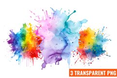 Watercolor Splashes Background Clipart Product Image 1