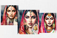 Desi art, Indian woman digital print 23 PNG Product Image 6