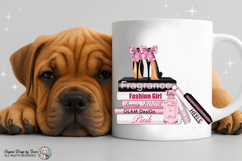 Fashion Girl Glam Books Heels Perfume PNG Chic Design Product Image 7