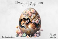 Elegant Easter egg Clipart BUNDLE PNG. Product Image 7