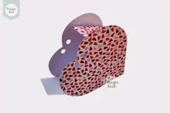 Heart Shaped Treat Box Favor Box Printable SVG Cutting File Product Image 5