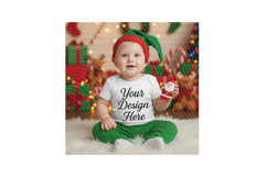Christmas Baby Mockup Bundle | 4 PNG Photo Mockups Product Image 5