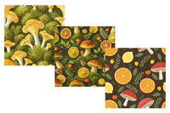 Lemon Mycology Fusion Seamless Pattern, Digital Paper Product Image 5