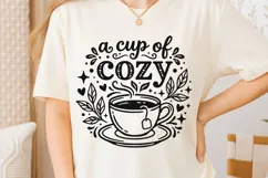 A Cup Of Cozy Svg, Tea Lover Svg, Tea Time Svg, Tea Cup Svg. Product Image 6