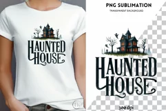 Haunted House Transparent Halloween PNG File,Haunted Mansion Product Image 1
