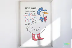 4th of July Silly Goose SVG PNG Product Image 2