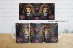 3D Lion Floral | Mug sublimation design Product Image 4