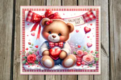Valentine teddy bears | 4 love Skinny tumbler designs Product Image 5