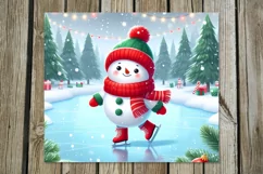 Xmas Snowman | 4 Christmas Skinny tumbler sublimation PL Product Image 2