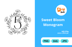 Sweet Bloom Monogram Product Image 1