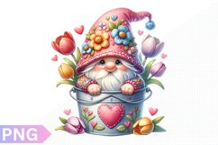 Spring Gnome Clipart - Gnome sublimation PNG Design Product Image 1