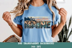 Maine State PNG, Vintage Coastal Lighthouse Sublimation Product Image 5