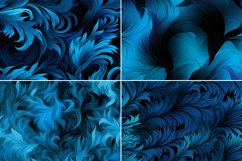 Blue and Black Digital Paper Bundle, Craft Paper Product Image 5