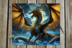 Chinese dragon | mystic Skinny tumbler sublimation designs Product Image 5