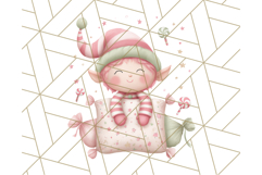 Santa’s Pajama Day Clipart, Cute Christmas Bedtime PNG Product Image 5