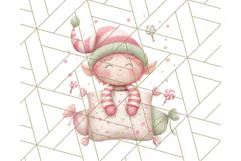 Santa’s Pajama Day Clipart, Cute Christmas Bedtime PNG Product Image 5