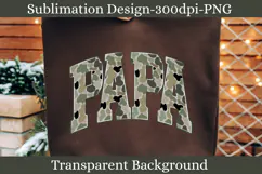 PAPA Camouflage PNG, Varsity Letters Sublimation Graphic Product Image 1