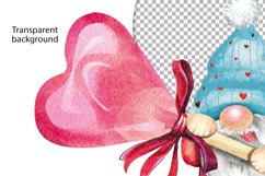 Gnome with a lollipop heart. St. Valentine&#039;s Day. Product Image 5