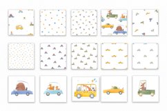 Cute baby illustrations. Animals with cars 15 PNG Files Product Image 2