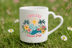 Endless summer days PNG, Beach PNG Sublimation Design Product Image 5