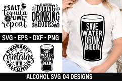 Alcohol SVG Design - No working during drinking hours Product Image 1