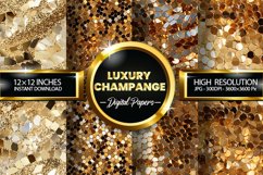 Luxury Champange Digital Papers - 04 Variations Product Image 1