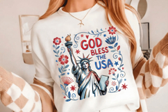 God Bless the USA PNG T-Shirt|4th of July PNG Sublimation Product Image 11