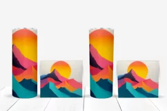 Sunset Tumbler Designs, Nature Landscape Tumbler Template Product Image 5
