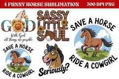 Funny Horse Sublimation PNG Product Image 1