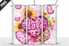 Lovely Hearts Tumbler Design | Valentine's Day Tumbler Wrap Product Image 2
