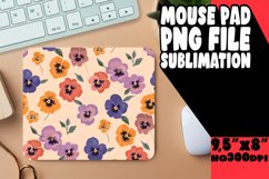 Pastel Boho Flower Mouse Pad Pattern Sublimation Wrap PNG Product Image 1