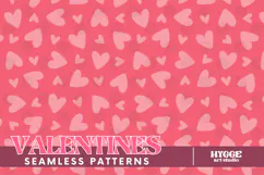 St Valentine's Day Hearts Cupid Love Seamless Pattern PNG Product Image 1