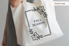 Hand Drawn Fall Leaves Rectangle Frame SVG Product Image 5