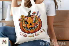 Wild and Spooky Halloween PNG, Stitch Pumpkin Sublimation Product Image 4