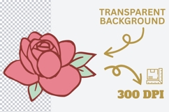 Love &amp; Blooms Coquette Clipart PNG SVG, Pink Floral Bows Product Image 5