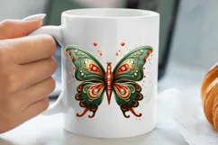 Fairy Christmas Butterfly Sublimation Clipart, Christmas PNG Product Image 5