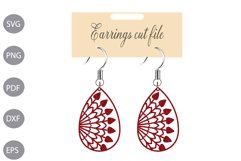 Earrings SVG Template Design Product Image 1