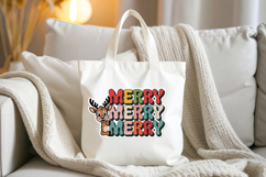 Retro Christmas Reindeer MERRY Cute Holiday Product Image 5
