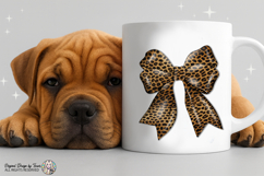 Leopard Bow PNG Chic Animal Print Fashion Ribbon Design Product Image 6