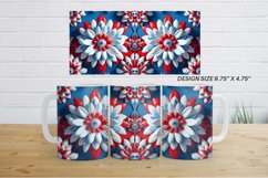 3D Flower Patriotic Mug Wrap | Mug sublimation design Product Image 7