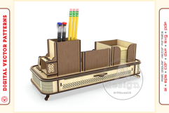 Office Organizer v16 - laser cut file - Glowforge ready SVG Product Image 5