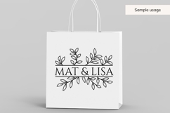 Botanical Wedding Name Frame SVG Product Image 5