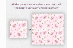 Unicorn Valentines Watercolor digital paper pack Product Image 5