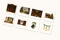 Dark Academia Christmas Clipart Set 51 PNG Elements | Gothic Product Image 6
