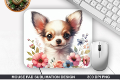 Yorkies Mouse Pad Sublimation, Animals Mouse Pad PNG Design Product Image 1