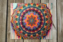 Mandala | 4 straight skinny tumbler sublimation designs, PNG Product Image 5