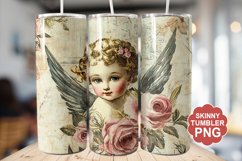 Cupid Vintage Valentine Tumbler | Valentine Tumbler Wrap Product Image 1