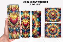 Flower Skinny Tumbler 20oz Wrap Design, Winter Tumbler Wrap Product Image 1