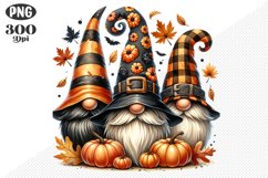 Halloween Gnomes Sublimation - Clipart PNG Design Product Image 1