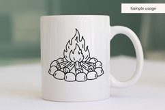 Hand Drawn Fall Campfire SVG Product Image 5